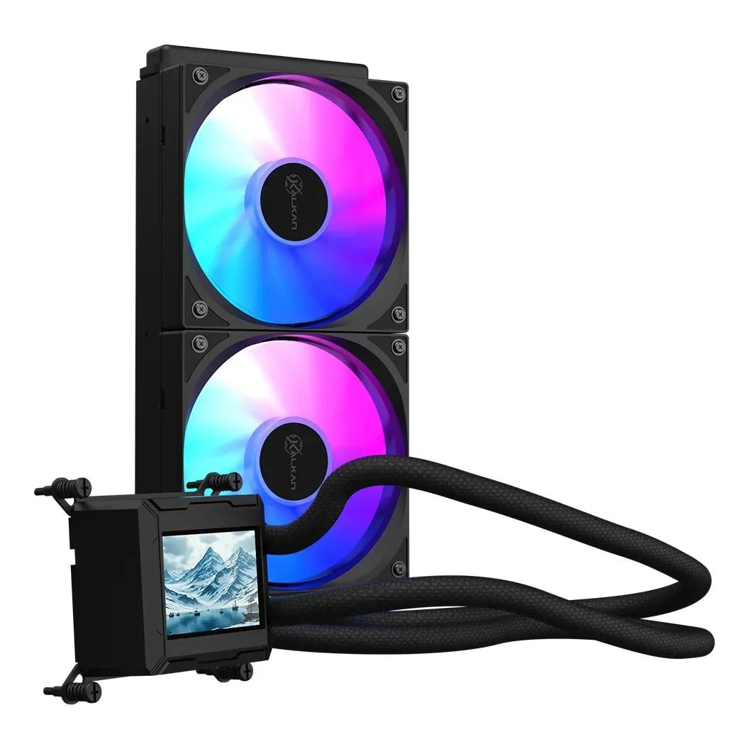 Water Cooler Kalkan Aura LCD 240mm ARGB Preto KLK00102