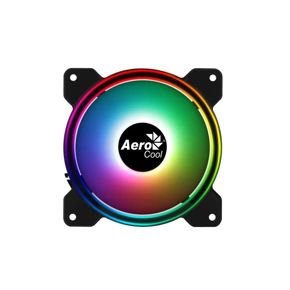 Cooler Fan Aerocool Saturn 12F ARGB 120mm Rainbow Endereçável para Gabinete Preto