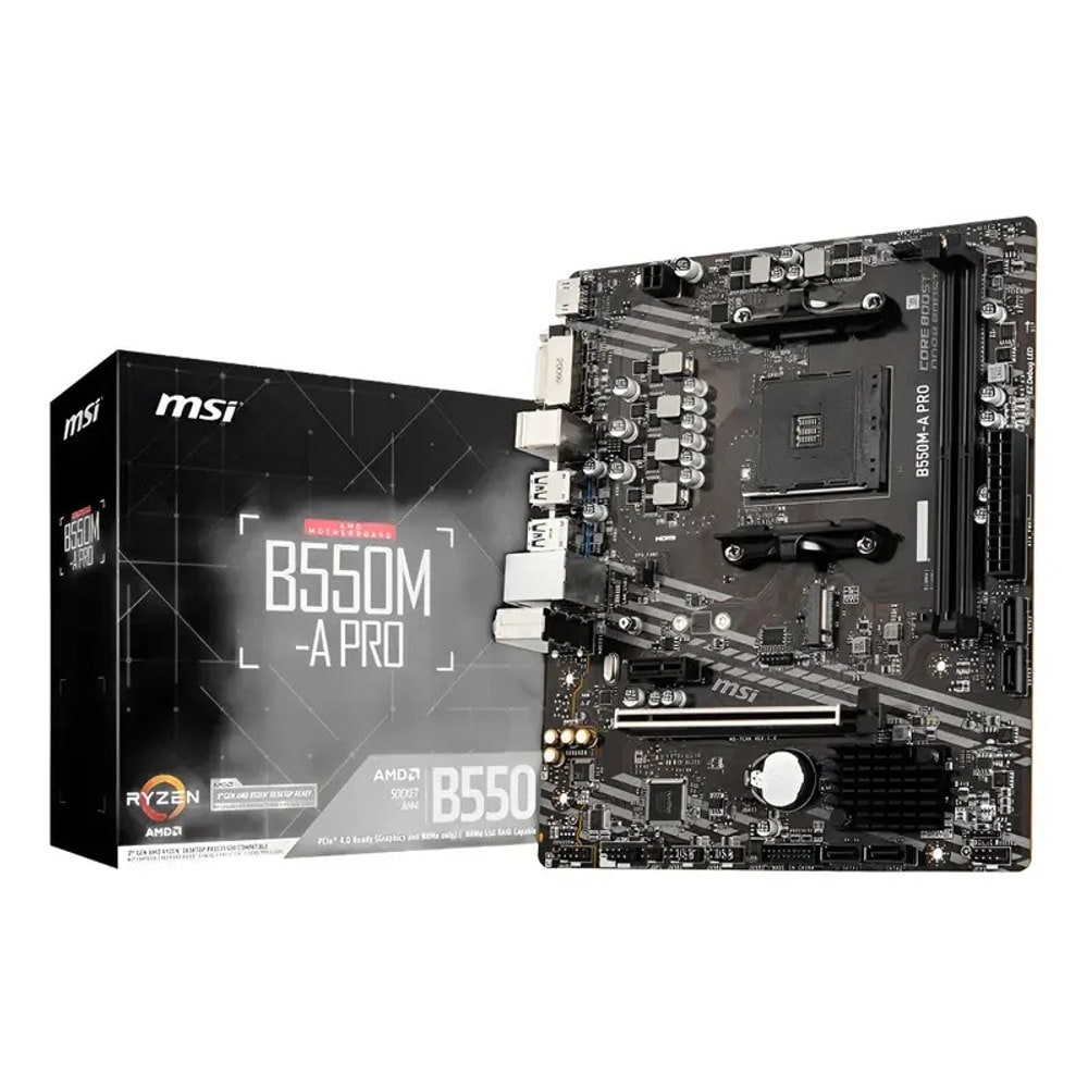 Placa-Mãe MSI B550M-A PRO AM4 DDR4 Micro-ATX PCIe 4.0