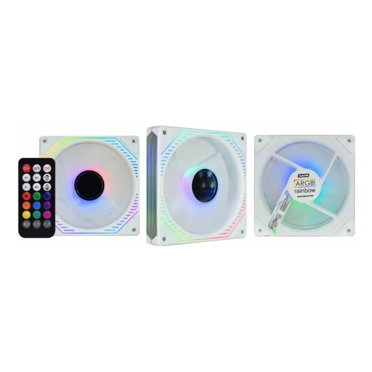 Kit 3 Fans K-Mex Infinity3D AAUW 120mm ARGB com Controladora
