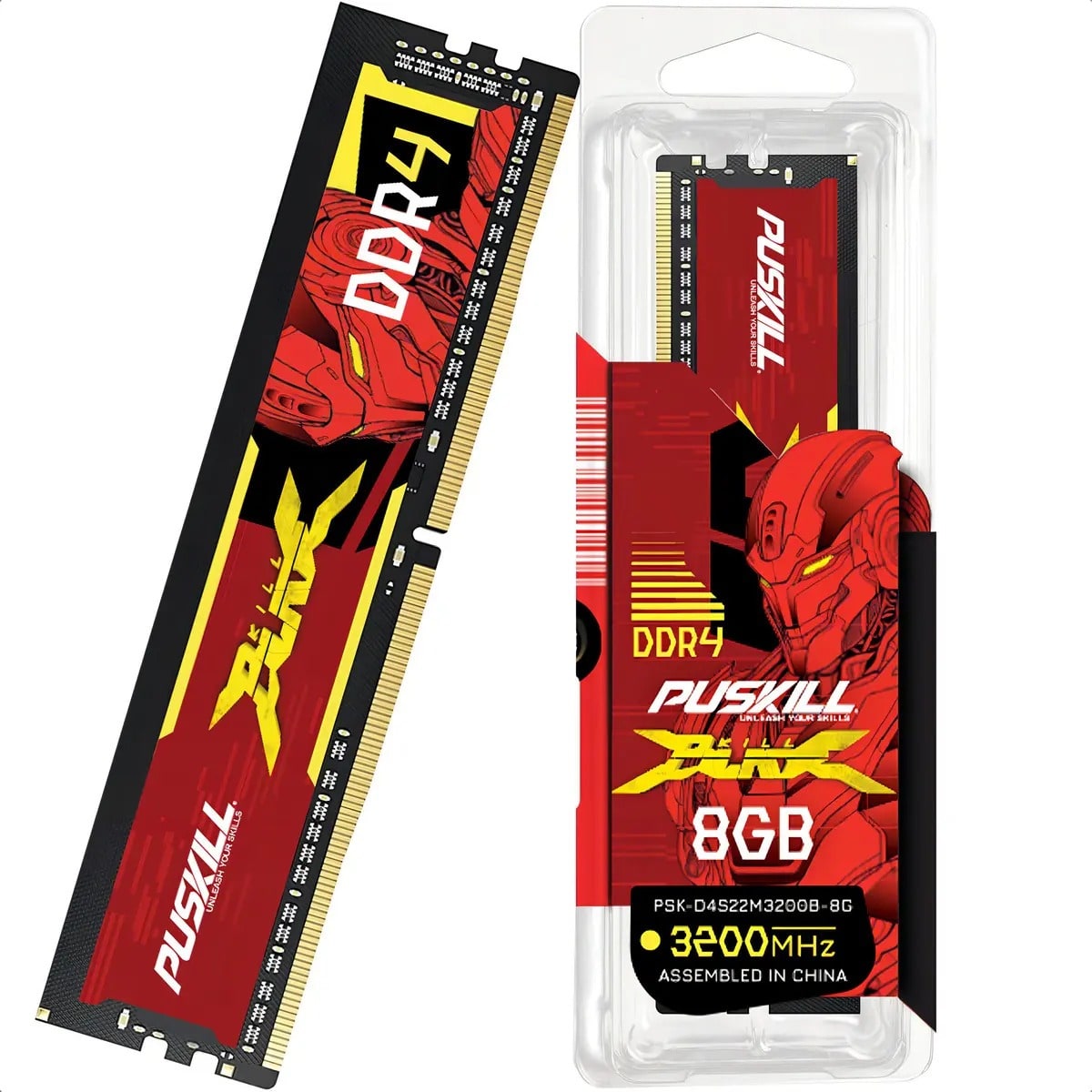Memória RAM Puskill Killblade 8GB DDR4 3200MHz Gamer