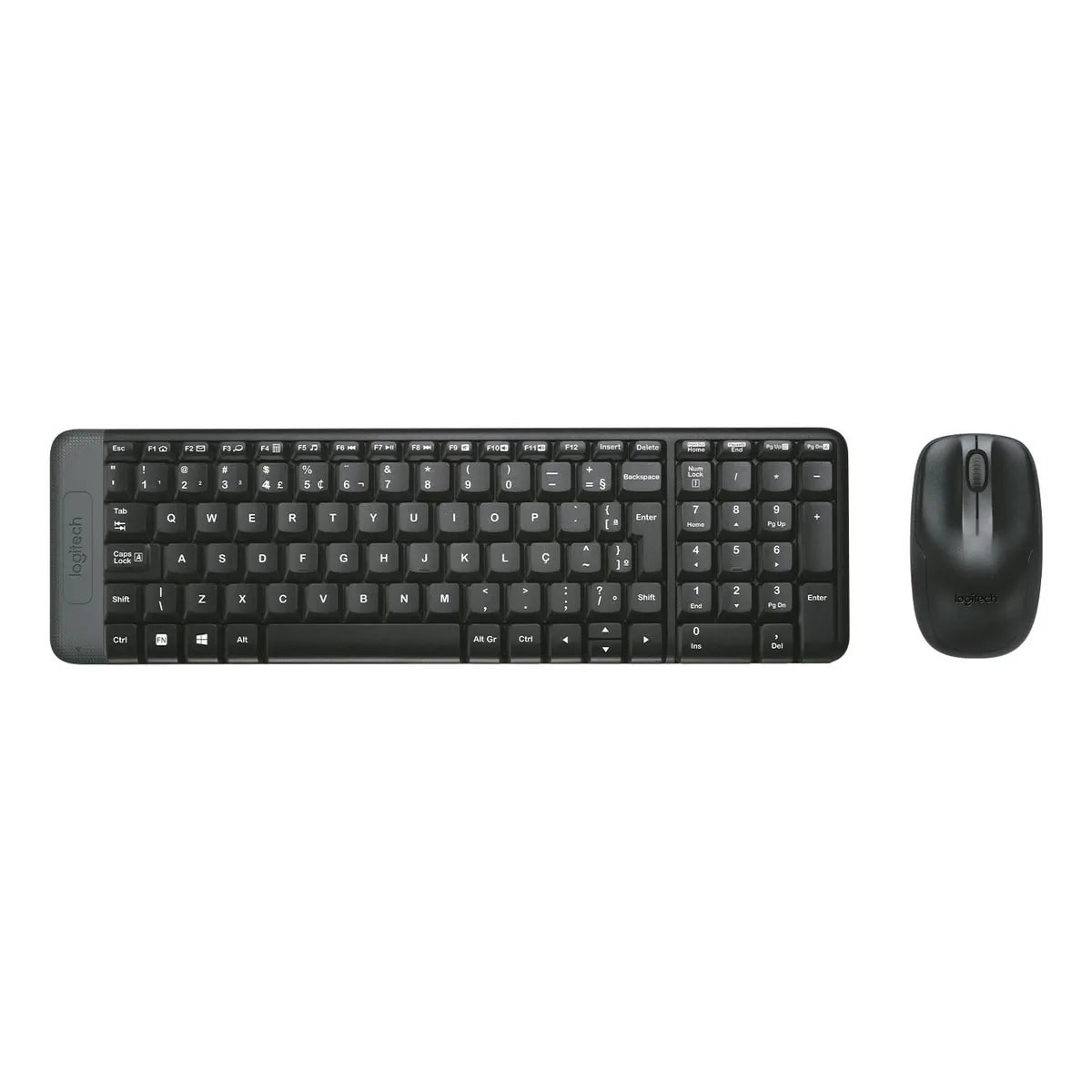Kit Teclado e Mouse Sem Fio Logitech MK220 Compacto Preto