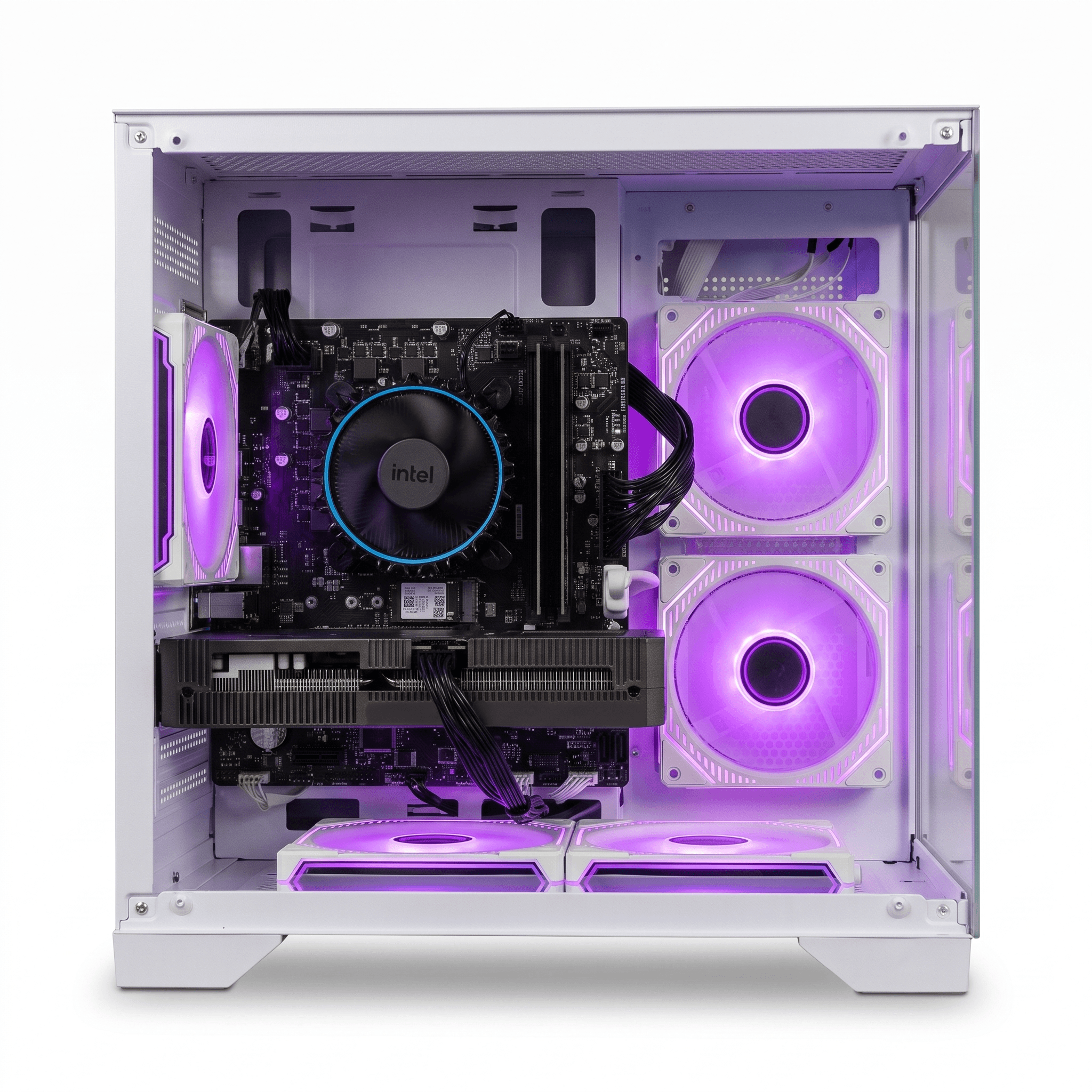 PC Gamer infotech Intel Core i5 12400F, RTX 5050 8GB, 16GB DDR4, SSD 512GB NVMe, Gabinete 5 Fans RGB Branco, Fonte 600W