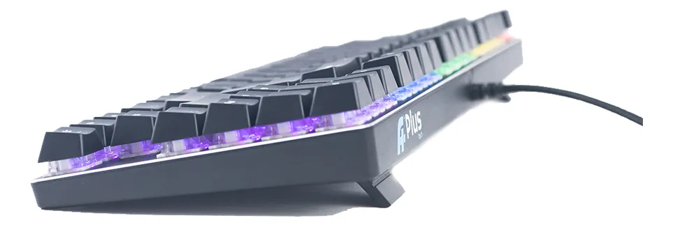 AP-KB-3884W TECLADO MECANICO A+ PLUS TECH BARAK WHITE LED BRANCO BLUE ABNT2