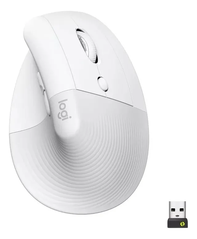 MOUSE LOGITECH LIFT ERGONOMICO S/FIO BRANCO 910-006469